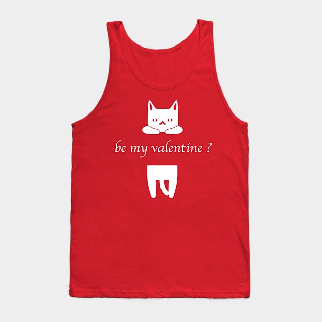 Valentine cat Tank Top by just3luxxx